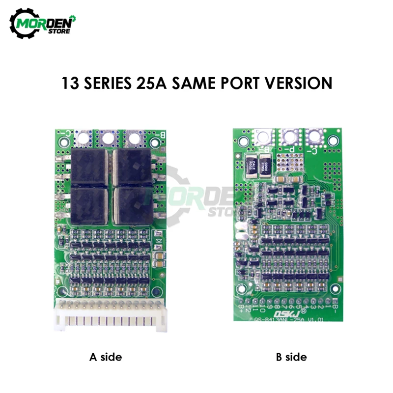 6S-13S 25A 3.7V/3.2V BMS LiFePO4 Bordo di protezione della batteria al litio Li-Ion 24V 36V 48V 7S 8S batterie per strumento elettrico ups AUTO