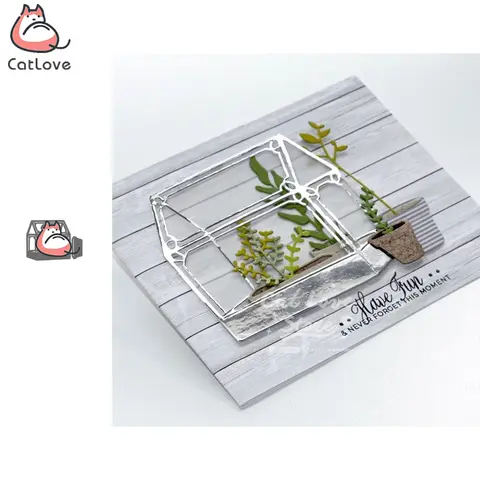 Pianta in vaso Scatola di Metallo Fustelle Scrapbooking Stencil Die Cuts Fabbricazione Della Carta DIY Decorativo del Mestiere di Goffratura Nuovo Muore Per 2019