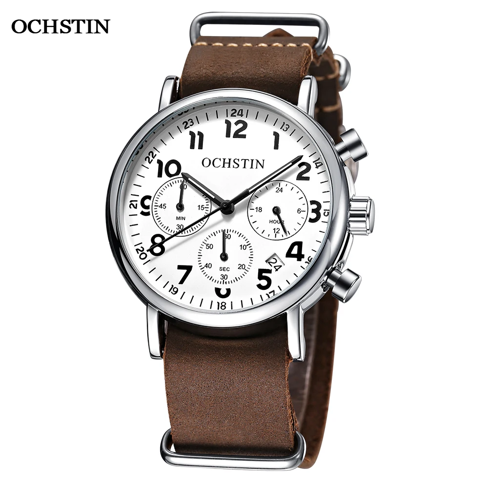 OCHSTIN orologi da uomo per uomo orologi da polso al quarzo luminosi retrò impermeabili di lusso delle migliori marche 39mm orologio Vintage