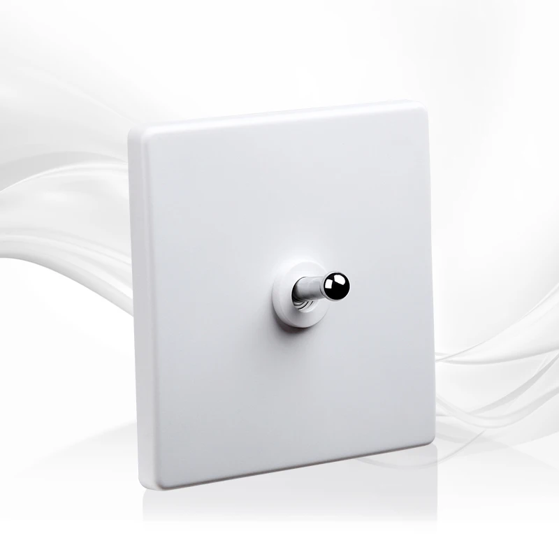 86 Type Wall Light Toggle Switch Silver Lever White Flame Retardant PC Panel 1-4 Gang 2 Way Lamp Switch