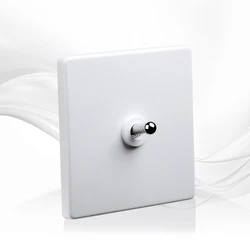 86 Type Wall Light Toggle Switch Silver Lever White Flame Retardant PC Panel 1-4 Gang 2 Way Lamp Switch