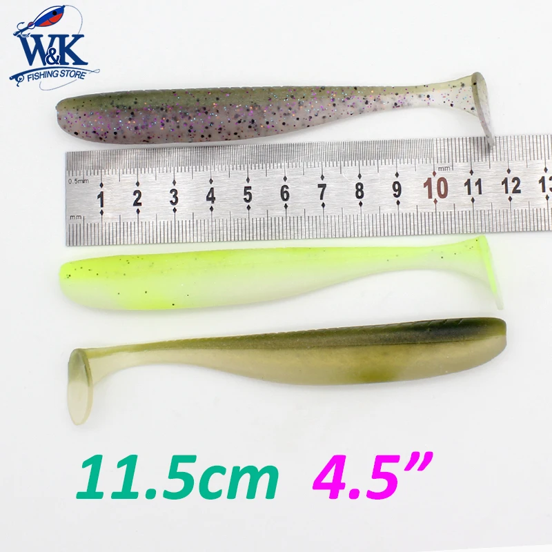 11.5 CM Freshwater Fishing Lures for Walleye Pike Zander Perch Bass with Strong Scent Weightless Rig at Live Action Soft Bait