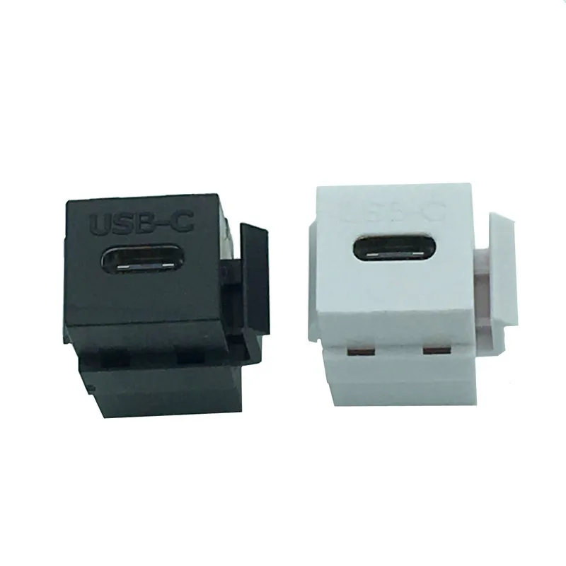 USB C Keystone Jack, Tipo-C Conector, Inserção Keystone, Fêmea para Fêmea para Placa de Parede, Painel, USB 3.1