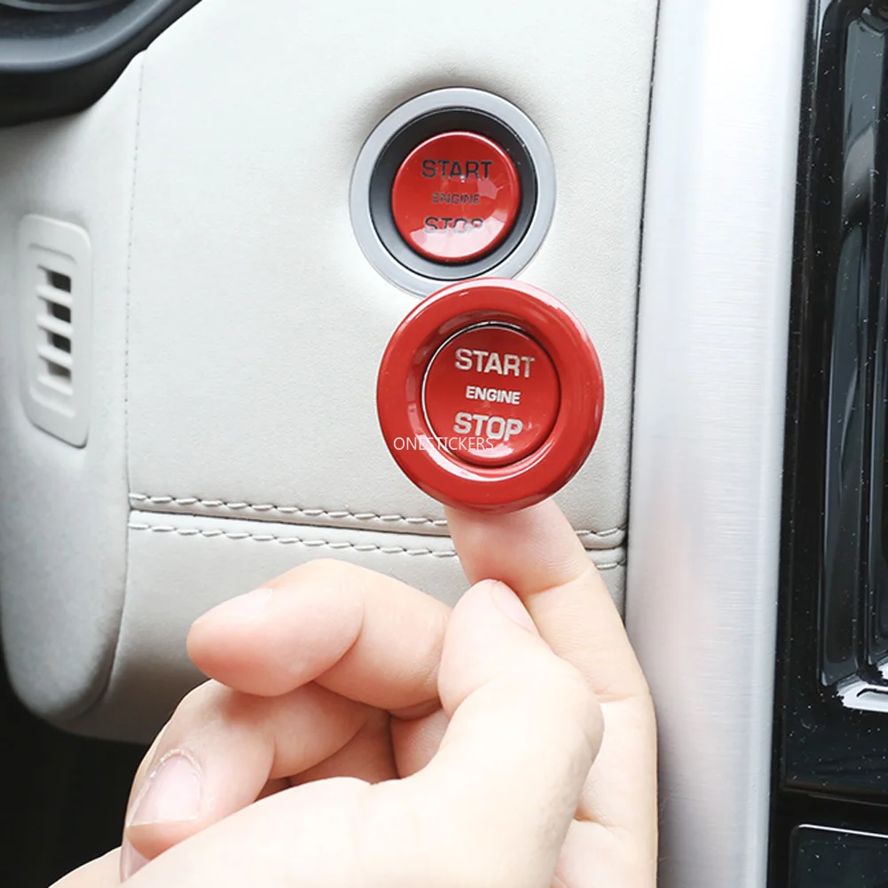 Car Engine Start Stop Button Ring Trim Cover For Land Rover Range Rover Evoque Velar RR Sport L494 Vogue L405 Discovery 5 Sport