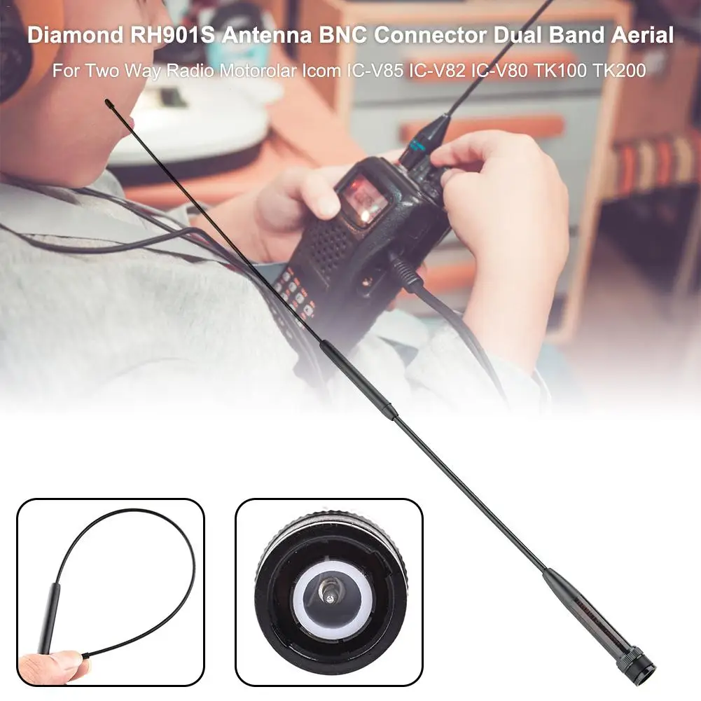 Full - Section Gain Hand Antenna Diamond RH-901S BNC Diamond RH901S Antenna BNC Connector Dual Band Aerial For Two Way Radio