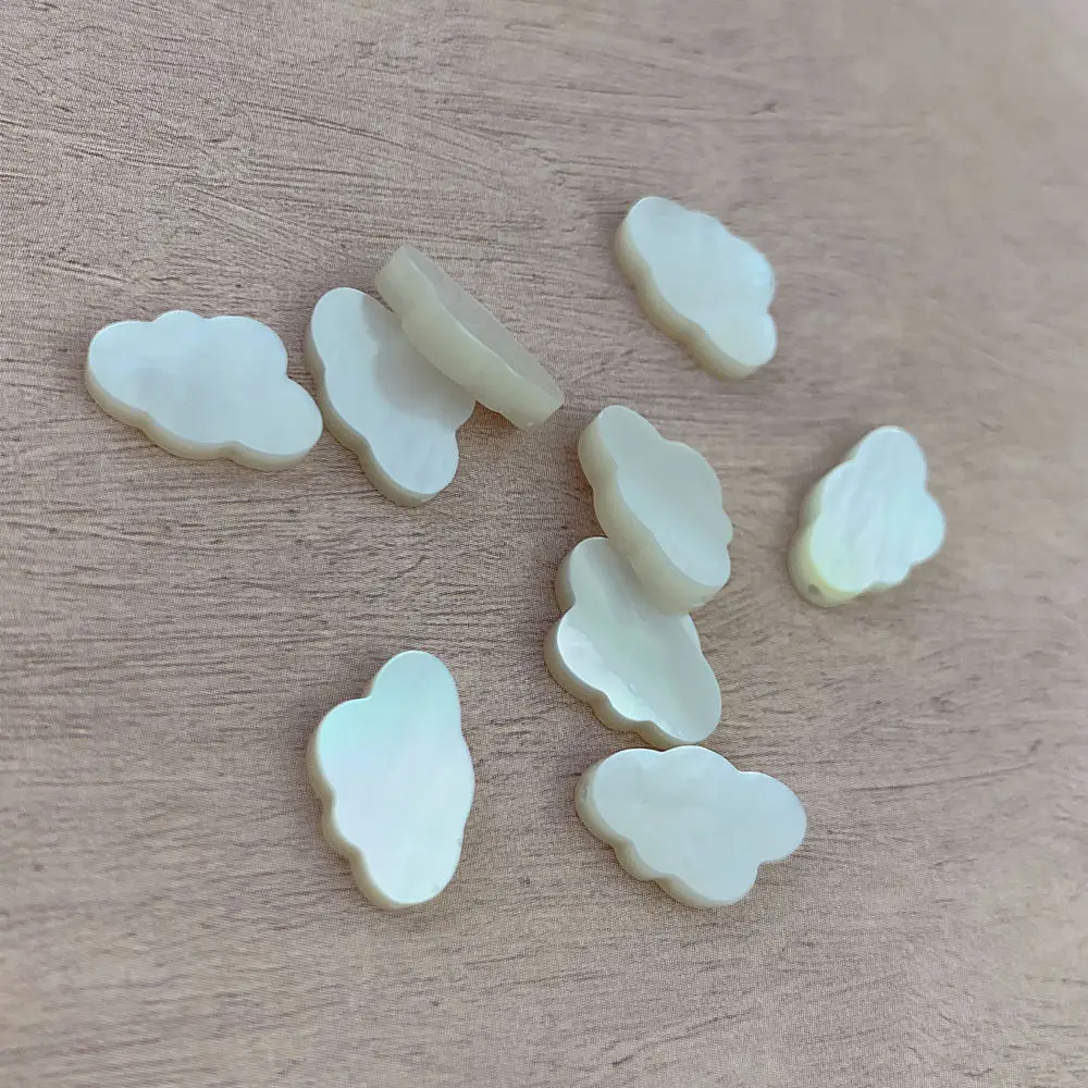 Natural White Mother of Pearl Shell Cloud Spacer Beads For diy Jewelry Making Bracelets Necklaces