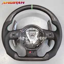 Carbon Fiber Steering Wheel Fit For Audi R8 TT TTs Audi Paddle Shift Sprort Car Wheel 2007-2014 models