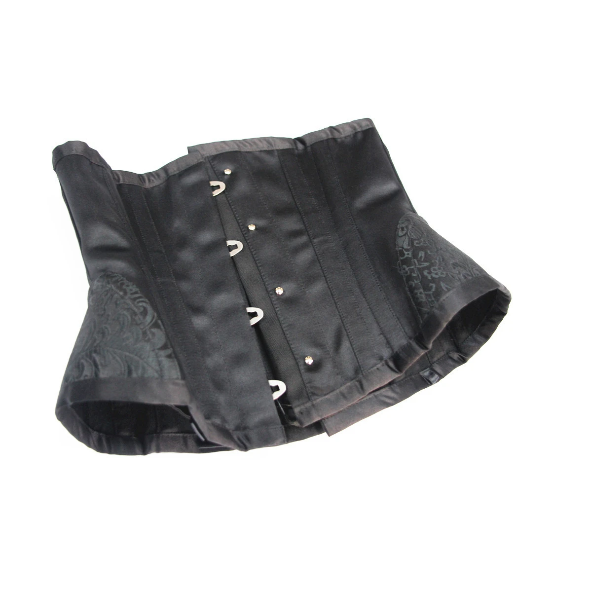 Novo ampulheta aço desossado espartilho sexy rendas até underbust bustier cintura modeladores de corpo emagrecimento cintura trainer 8920