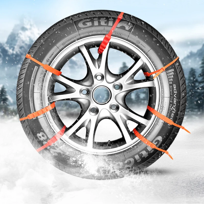 

Car Snow Chains Anti Slip Nylon Car SUV Tire Wheel Chains Double Grooves Car Snow Ice Chains for Mud Road Auto Styling