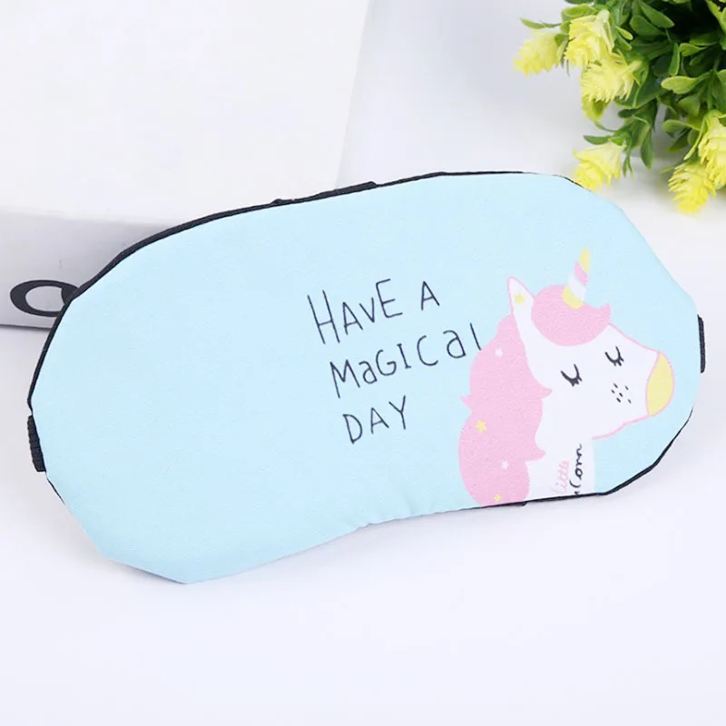 1PC  Travel Accessories Cute Flamingo Sleeping Face Eye Mask Blindfold Eyeshade Traveling Sleep Eye Aid Drop Shipping