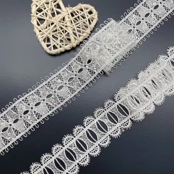 Cinta de adorno de encaje con lentejuelas para vestido, tejido de costura, tocado, accesorios de costura de boda