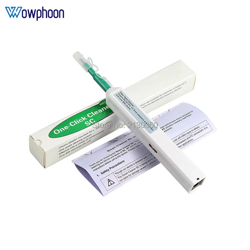 SC Fiber Optic Cleaning Pen, One Click FTTH Fiber Clean Pen, Fiber Optic Connector Cleaning Tool, Customzied, 5 PCs/Box