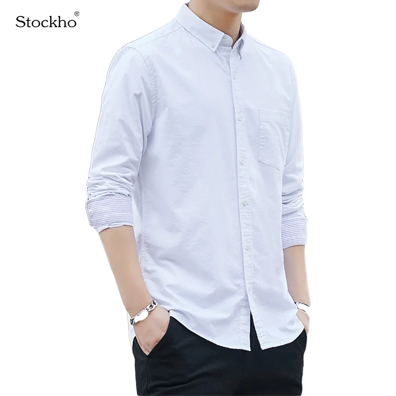 Men's Autumn Cotton Long-Sleeved Shirts Fashion Casual Imitation Denim Shirts Men's Cotton Tops Casual Jackets Commuter Tops