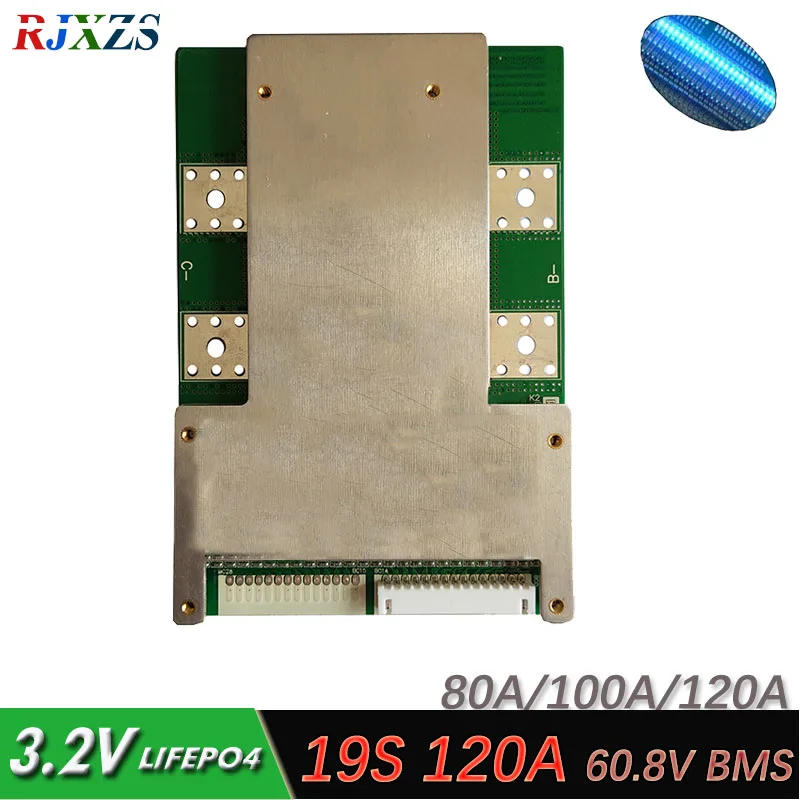 

19S 80A/100A/120A Version S LiFePO4 BMS/PCM/PCB Battery Protection Board For 19 Packs 18650 Cell W/ Balance W/Temp