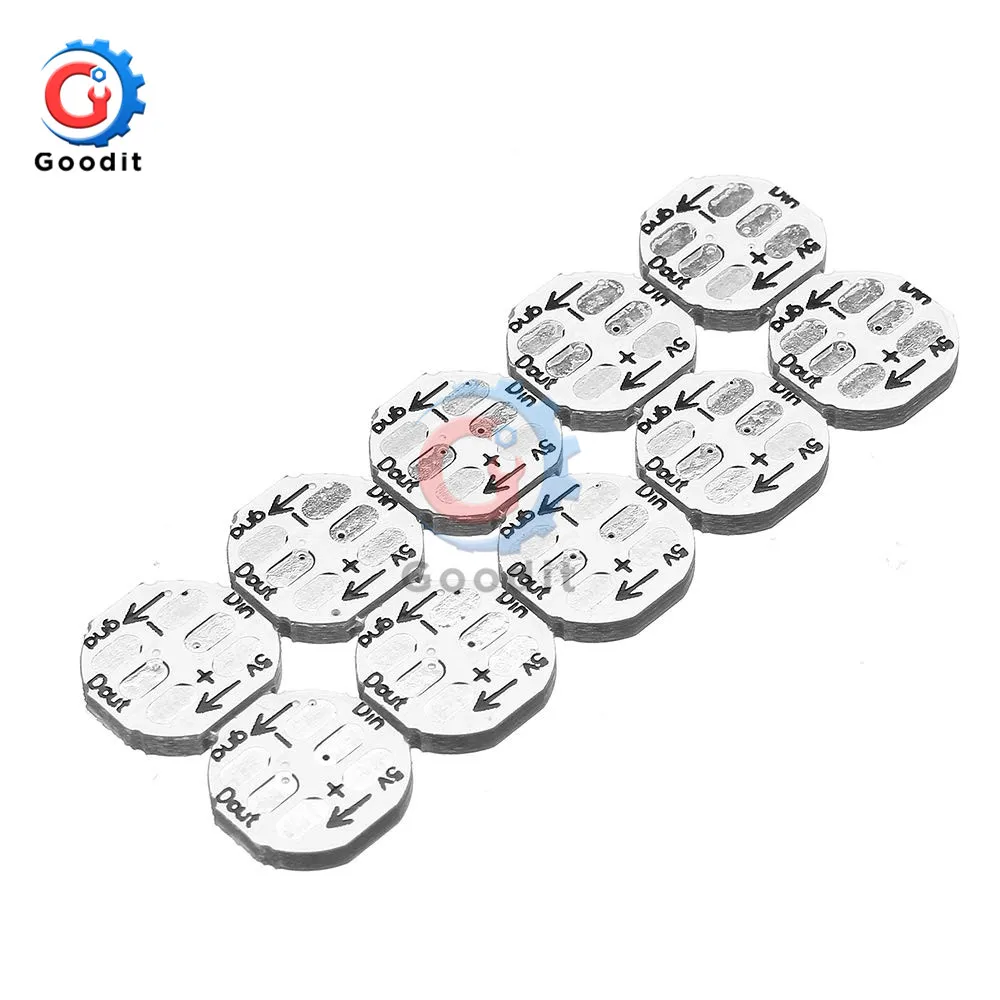 10PCS/Lot DC 5V 3MM X 10MM WS2812B SMD RGB LED Mini PCB Board 5050 Chip Built-in IC-WS2812 Top Quality Full Color Soft Lights