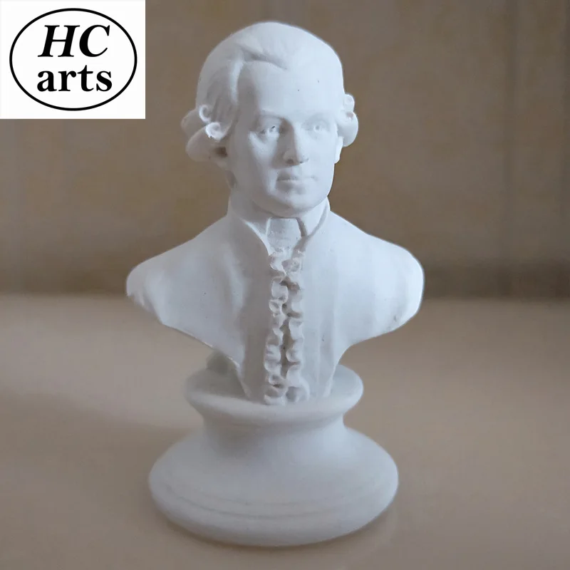 موزارت-رأس جبس من الراتينج المقلد لشخصية أوروبية ، ديكور سطح المكتب ، لوازم رسم فنية ، 7 سنتيمتر #5