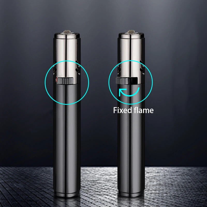 Gas Lighters Cigarette Jet Turbo Lighter Fixed Flame Metal Flint 1300C Gadgets for Men Smoking Accessories