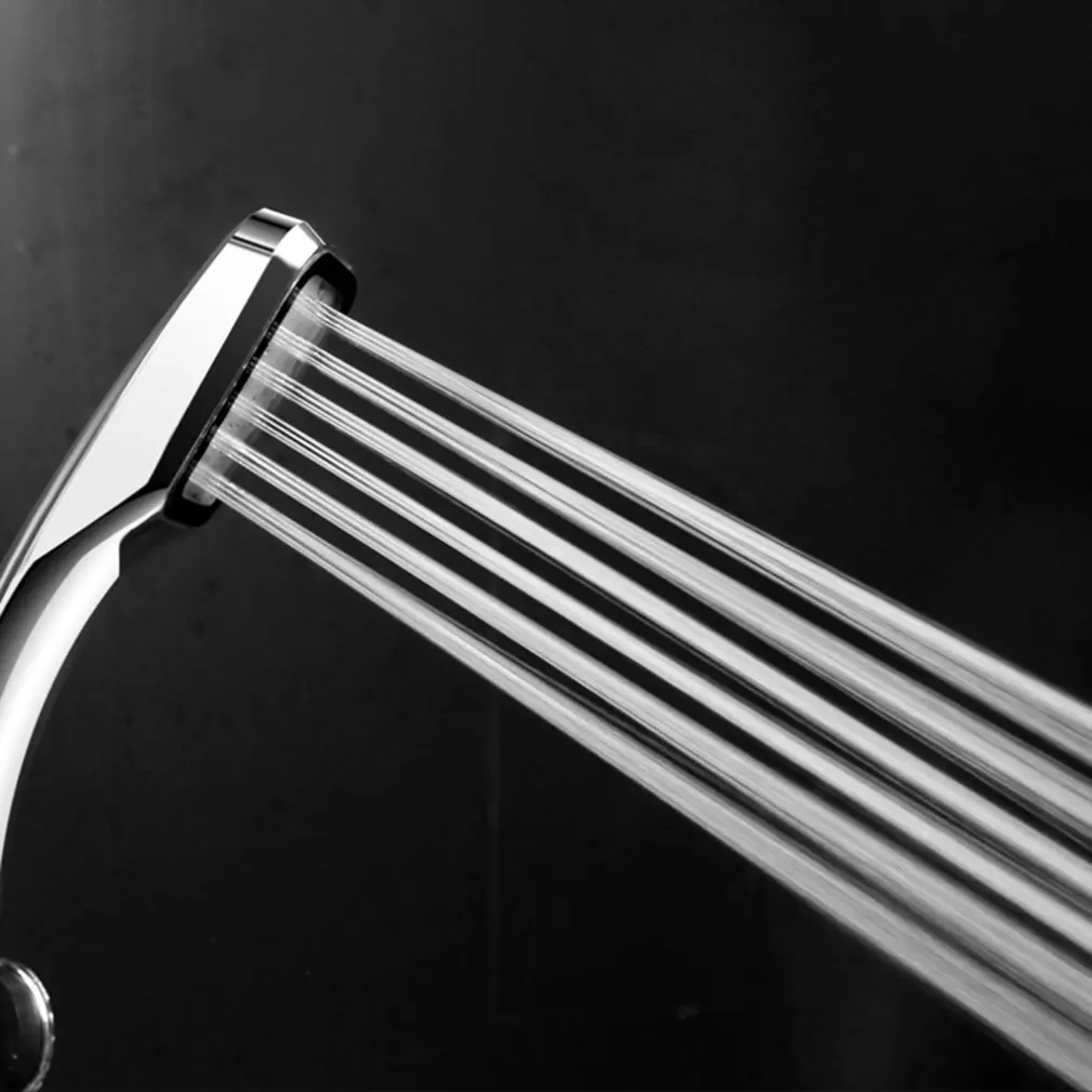 Shower Bath Head Adjustable 3 Mode High Pressure Stone Stream Handheld Telephone Shower Head Temperature Control