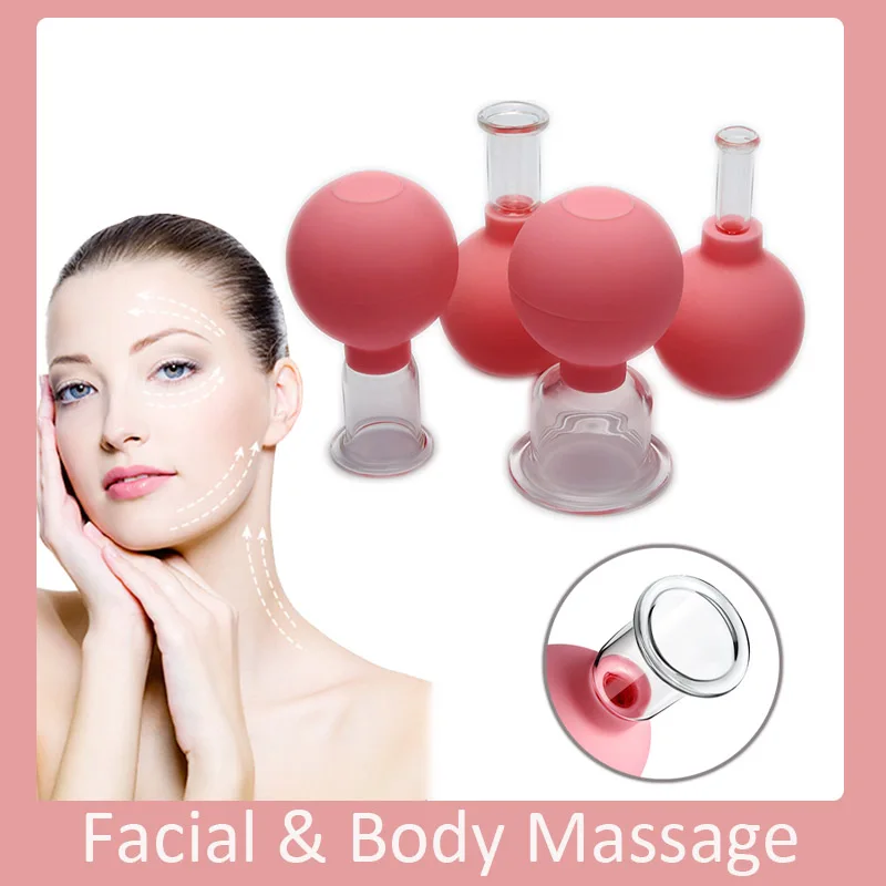 1 Pcs Rubber Vacuum Cupping Glasses Massage Body Cups Anti-Cellulite Massager for Face Back Suction Jar Chinese Cuppings Therapy