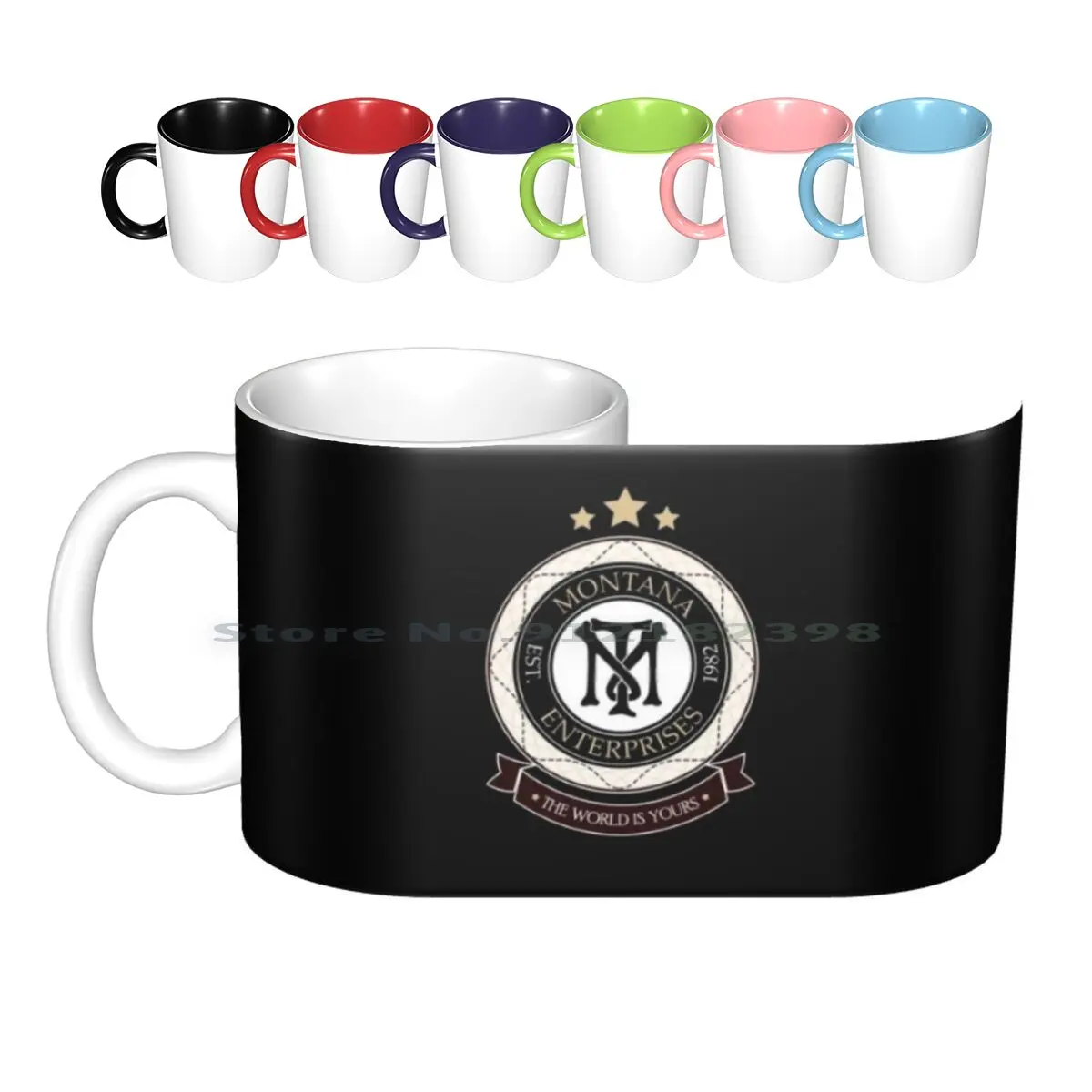 Montana Enterprises Co Ceramic Mugs Coffee Cups Milk Tea Mug Company Miami Auto Theft Montana Logo Scar Scarface Money Drugs