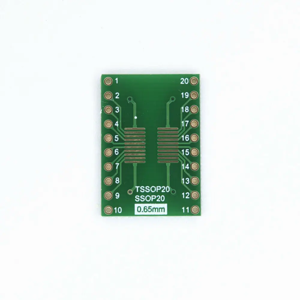 Placa de teste com soquete sop20, adaptador ic dip20 ssop20 para experimento