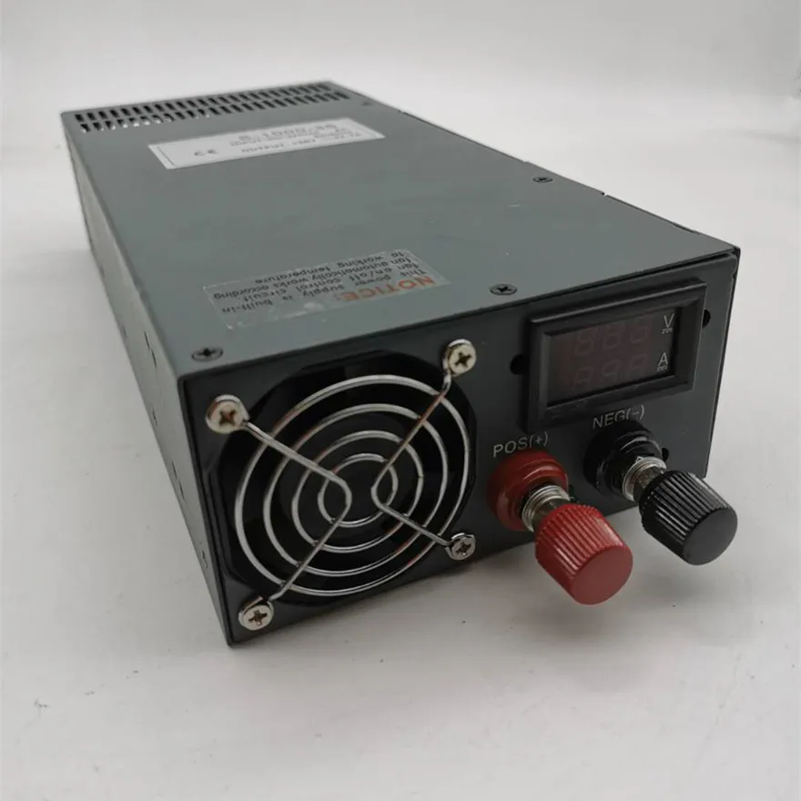 Imagem -04 - Fonte de Alimentação Industrial Chux com Display Led Potência Smps 012v 15v 24v 36v 48v 60v 72v 80v 90v 100v ca cc 1000w 1200w 1500w
