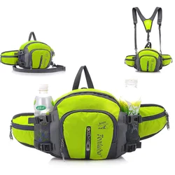 Bolsa de correr grande de 5l para deportes al aire libre, mochila de ciclismo, paquete de cintura de hombro para hombres y mujeres, paquete de botella para montar en bicicleta, senderismo, Camping