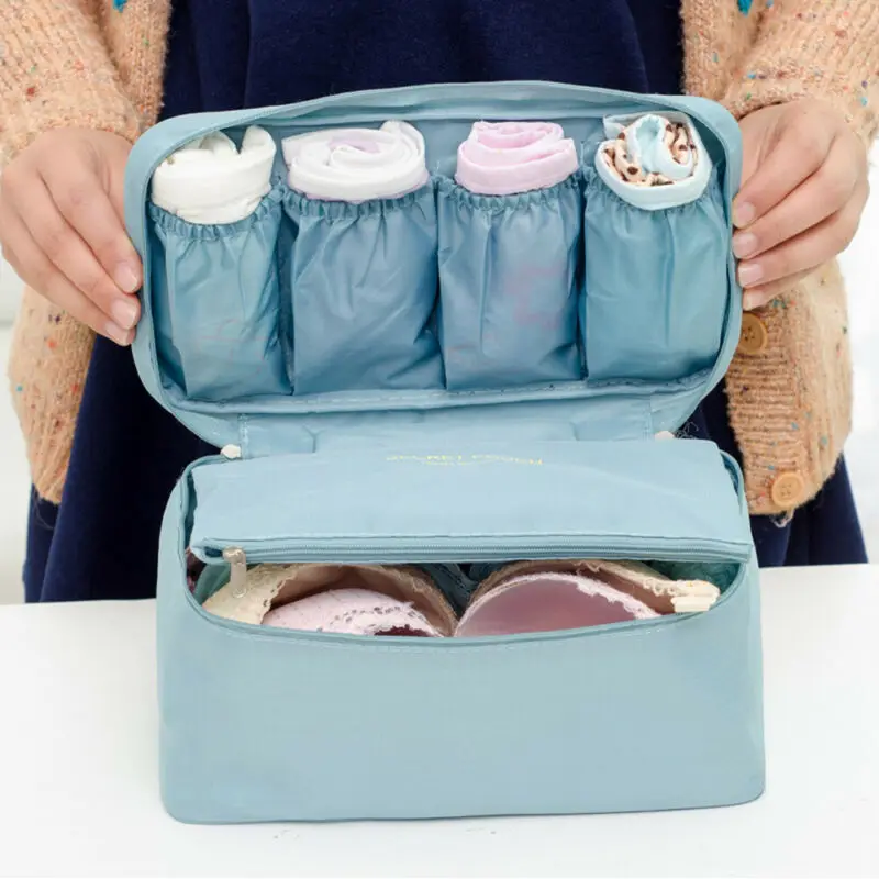 Portable Travel Bra Lingerie Socks Underwear Handbag Organizer Bag Storage Case For Travel Trip