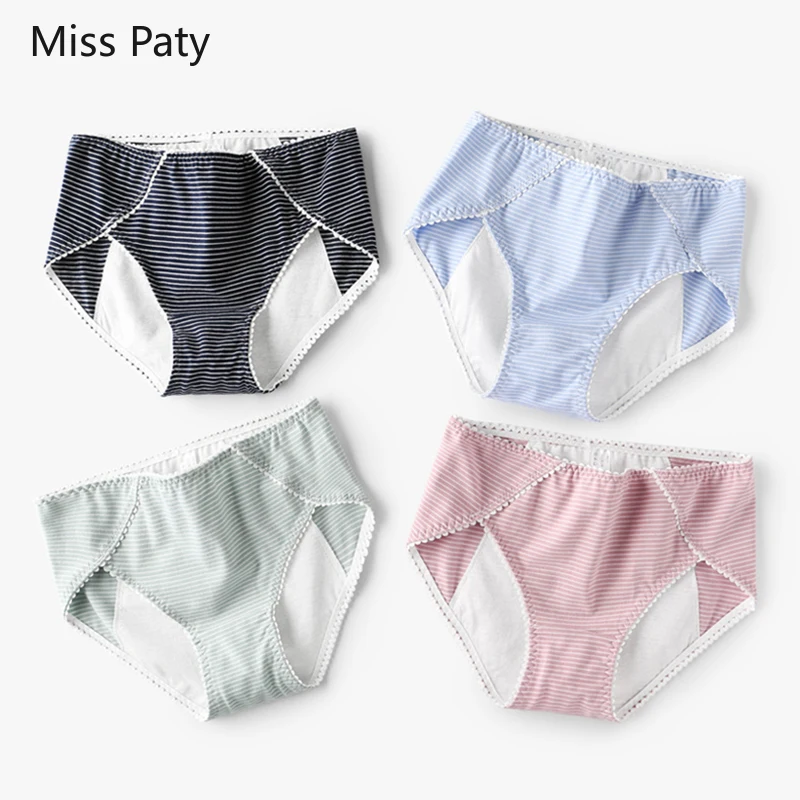 

4pcs/lot menstrual seamless lingerie period panties physiological pants large size for menstruation women cotton underwear