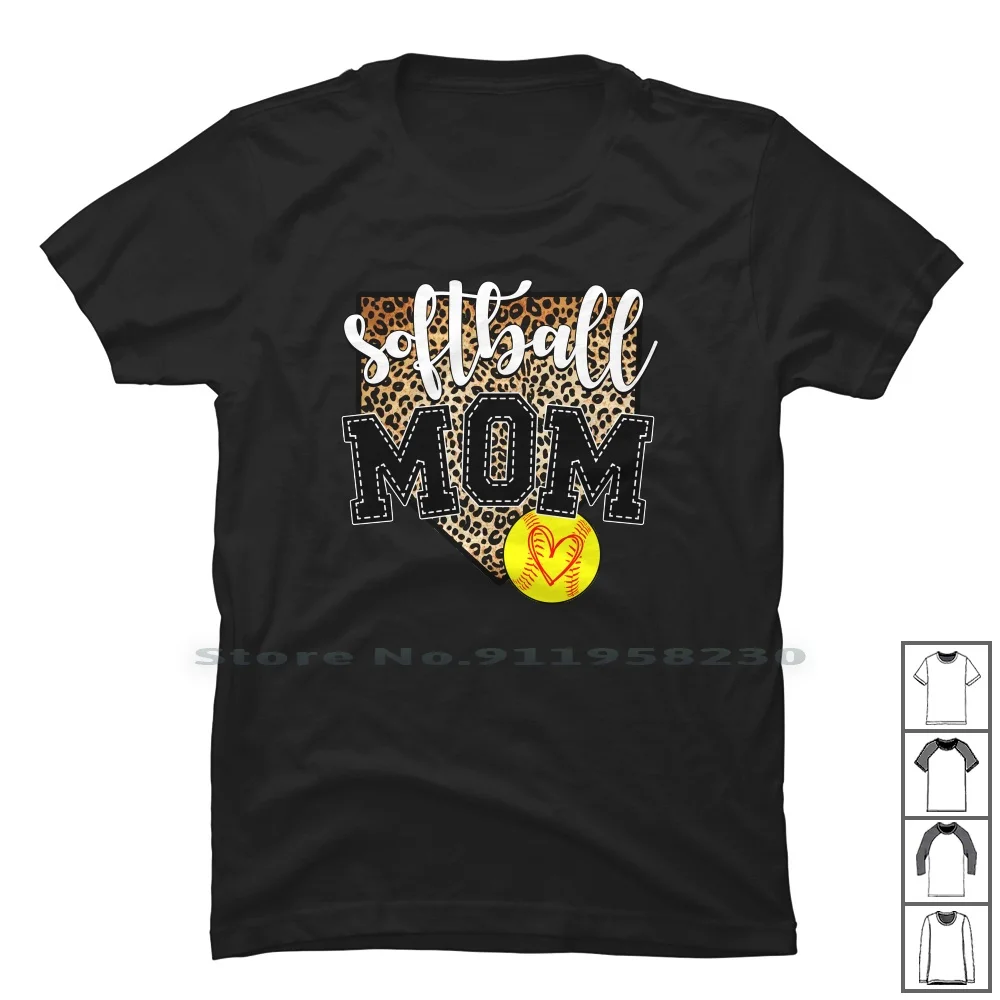 Softball Mom T Shirt 100% Cotton Softball Player Softball Football Sports Soccer Player Layer Soft Ball Mom So Om