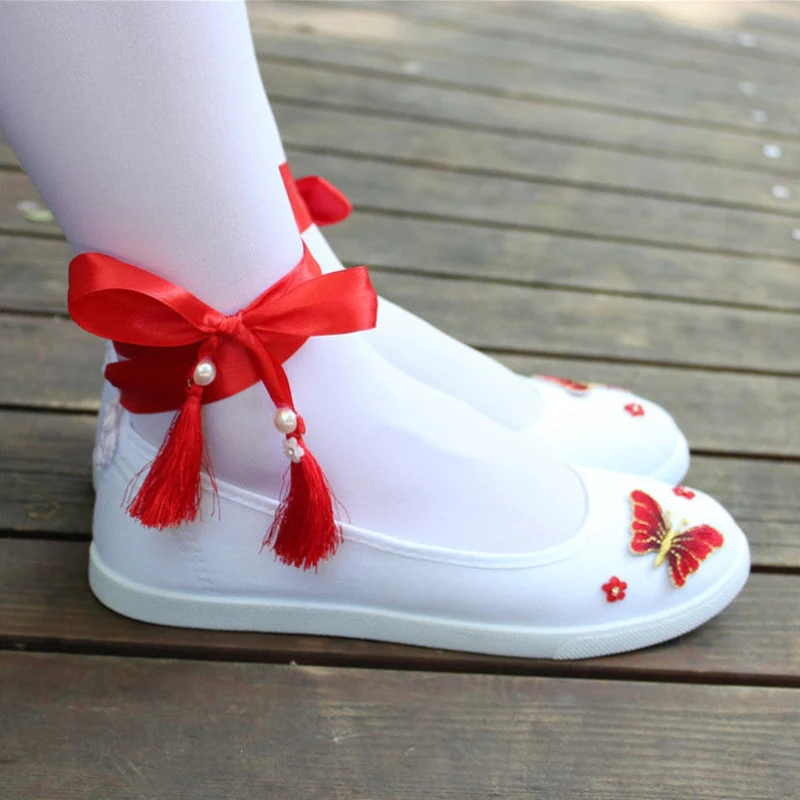 女性のためのモダンなキャンバスダンスシューズ,アンティークのダンスと伝統的な中国のダンスシューズ,パーティー