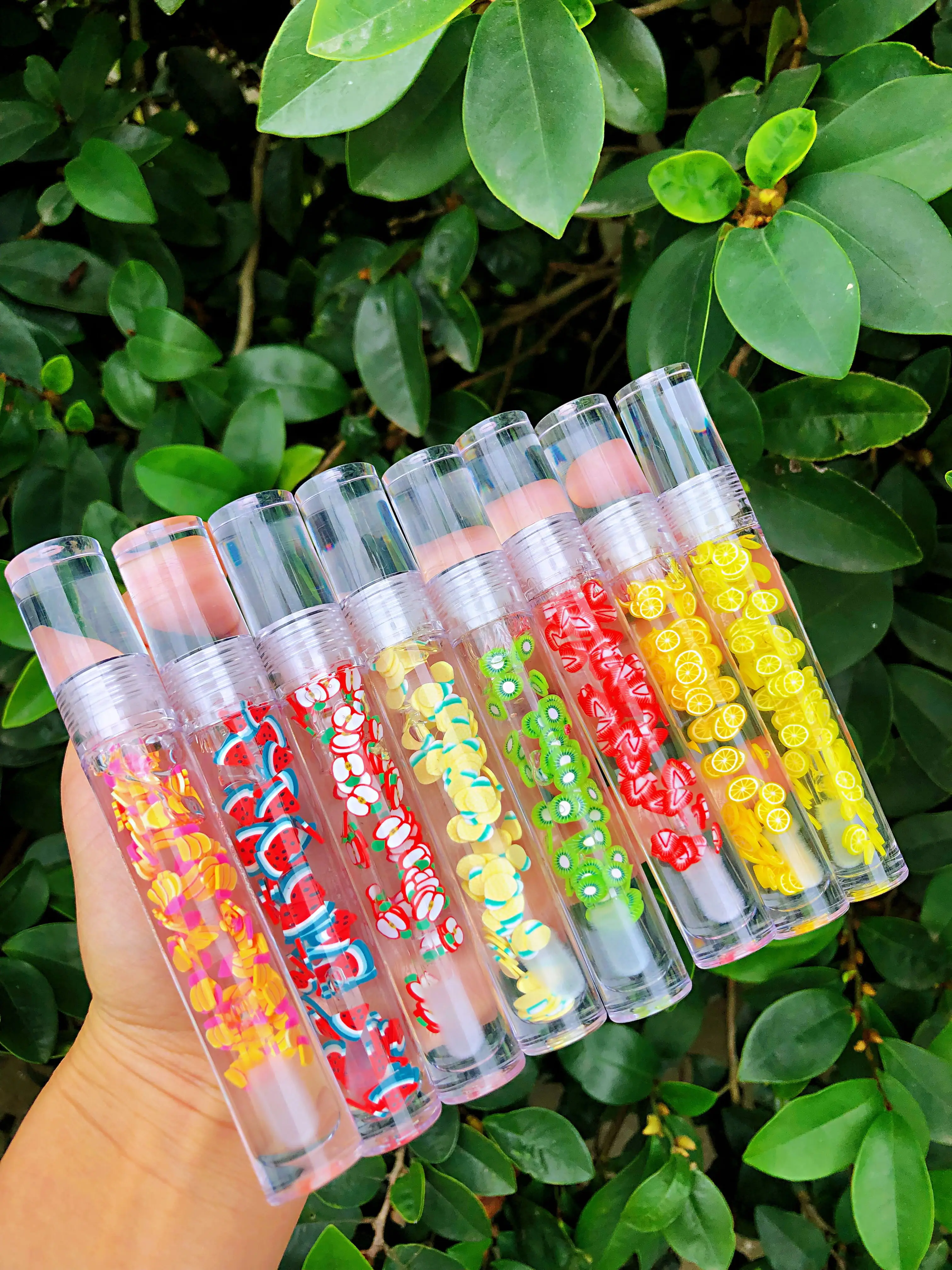 Lipgloss Base Oil Custom Coconut Private Label Clear Make Up Tube Fruit Vegan Glitter Wholesale Flower Natural Lip Gloss