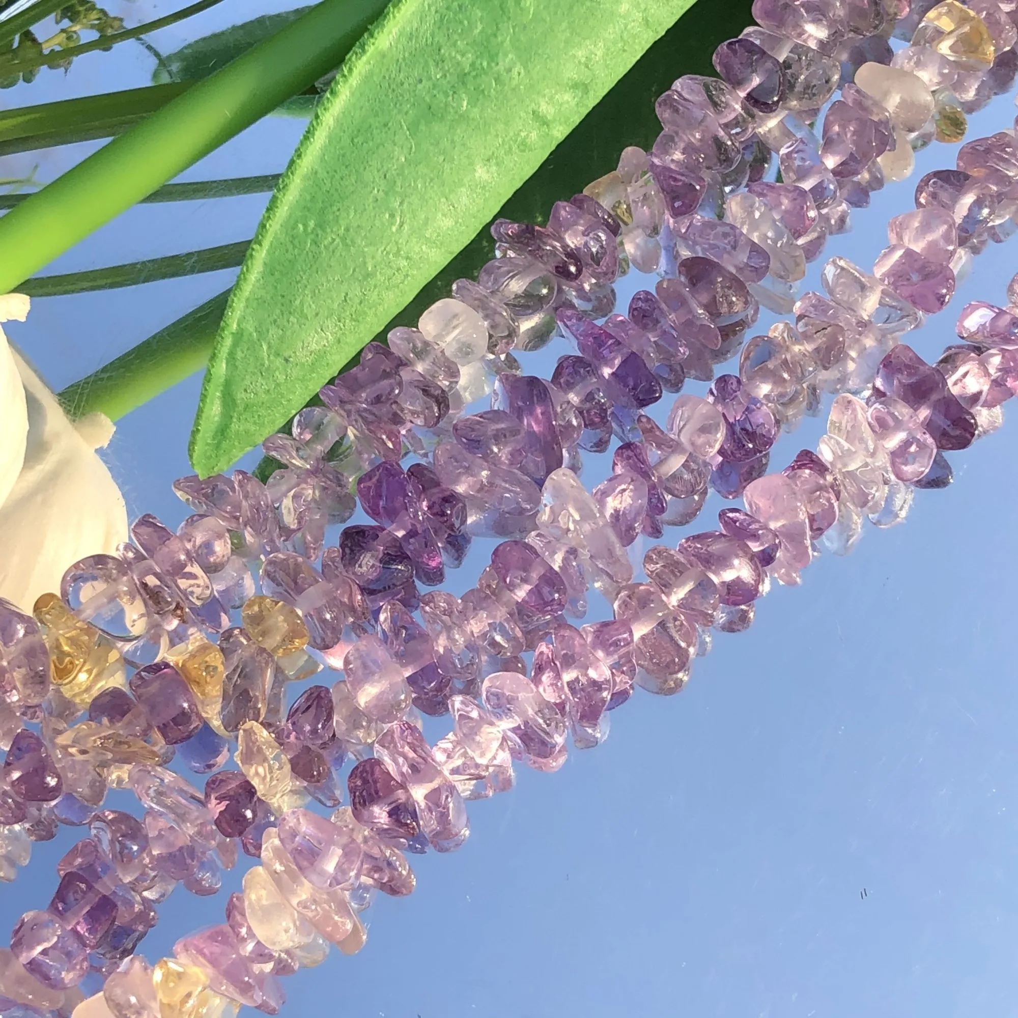 AAA Natural Irregular Amethysts Freeform Chips Stone 5-8mm Gravel Beads For Jewelry Making DIY Accessories Bracelet Necklace 33”