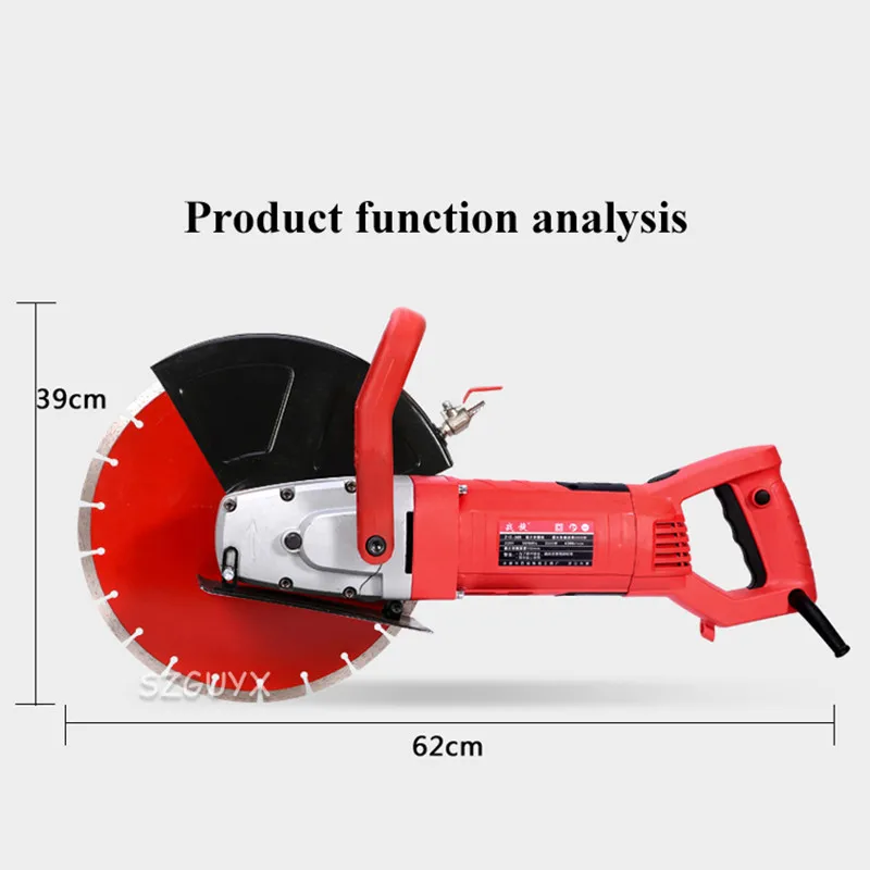 5800W Slotting Machine Dust-free Water Electricity Cutting Concrete Steel Reinfor cement Road Stone Cutting Machine