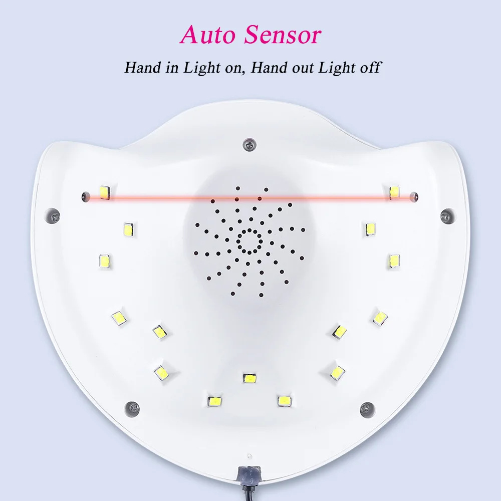 USB 30 واط برو الأشعة فوق البنفسجية مصباح LED مسمار مصباح مجفف الأظافر لجميع المواد الهلامية البولندية ضوء الشمس الأشعة تحت الحمراء الاستشعار 30/60/90sTimer الذكية للتقليم