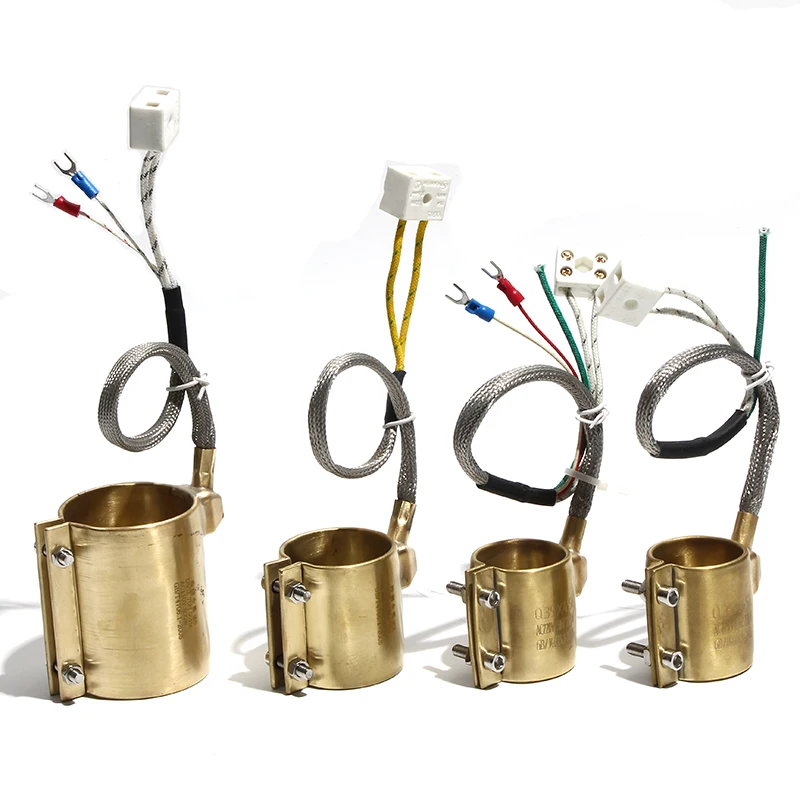 LUJINXUN النحاس الفرقة سخان النحاس برميل الكهربائية لفائف سخان 42x50 مللي متر/42x60 مللي متر/45x30 مللي متر 220 فولت سخان مع K typr الحرارية 1 قطعة