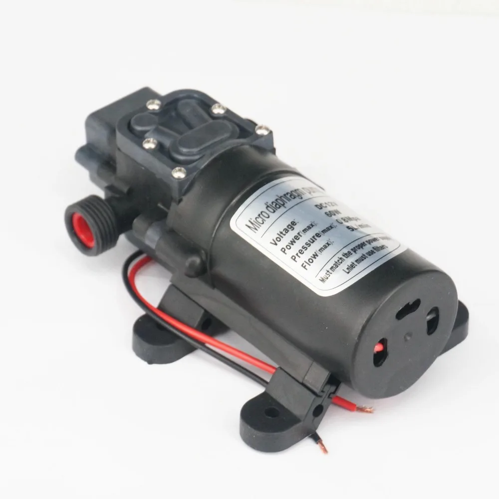 1/2 "BSP Männlichen DC 12V/24V 60W Elektrische Membran Pumpe selbstansaugende booster Rückfluss steuerung für Auto washer 300L/H 0-60 grad C – Detail 2
