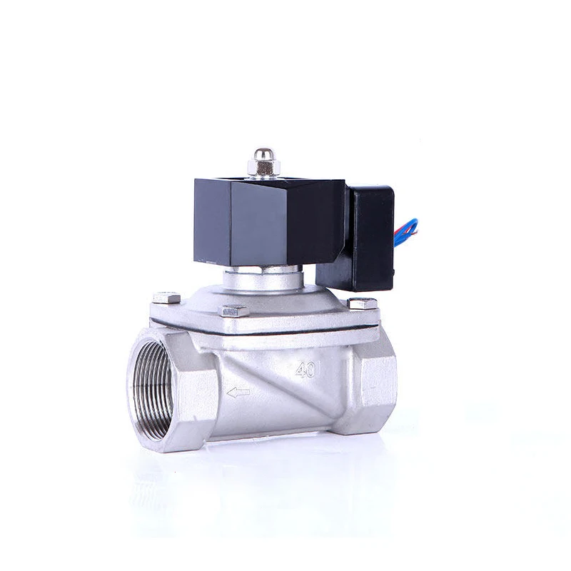 DN40 Normally Closed Solenoid Valve Water Stainless Steel Solenoid Valve IP65 Fully Enclosed Coil