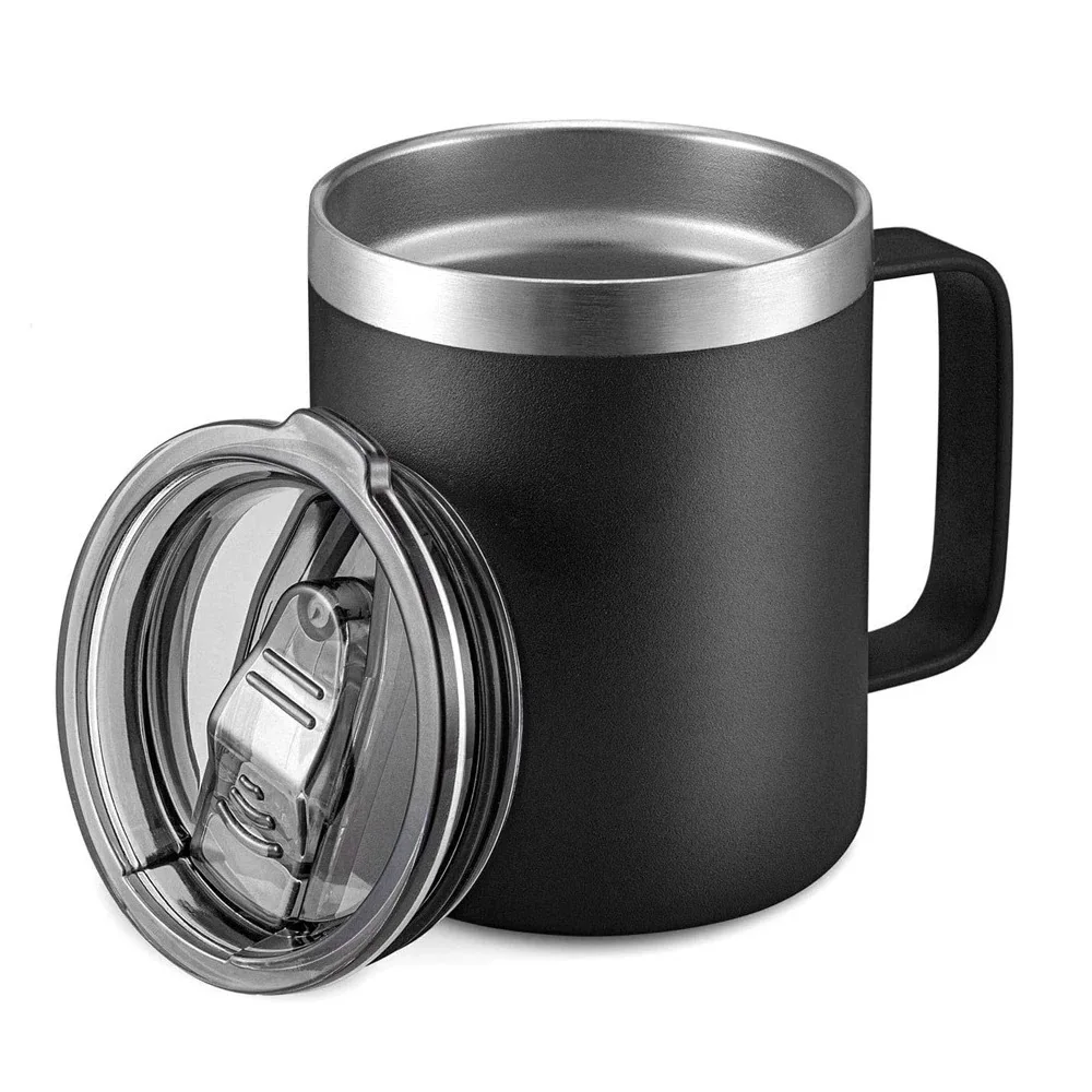 

360ml 12oz Handle Mug Office Coffee Insulated Tumbler Double Wall Food Grade Stainless Wteel BPA Free ECO-friendly