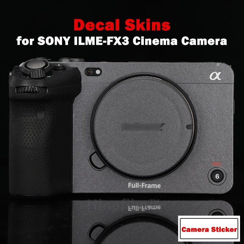 

FX3 Camera Decal Skins Deep Gray & Frosted Skin for Sony ILME-FX3 Camera Skin Decal Protector Sticker 3M Vinyl Material