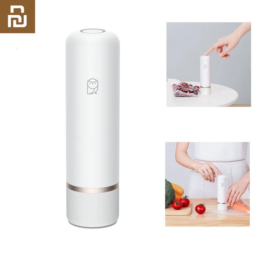 Original Youpin Miaomiaoce Mini USB AIR ปั๊มสูญญากาศ 2 โหมด 3L/Min เก็บอาหารปั๊มดูด + 9 การบีบอัดกระเป๋า