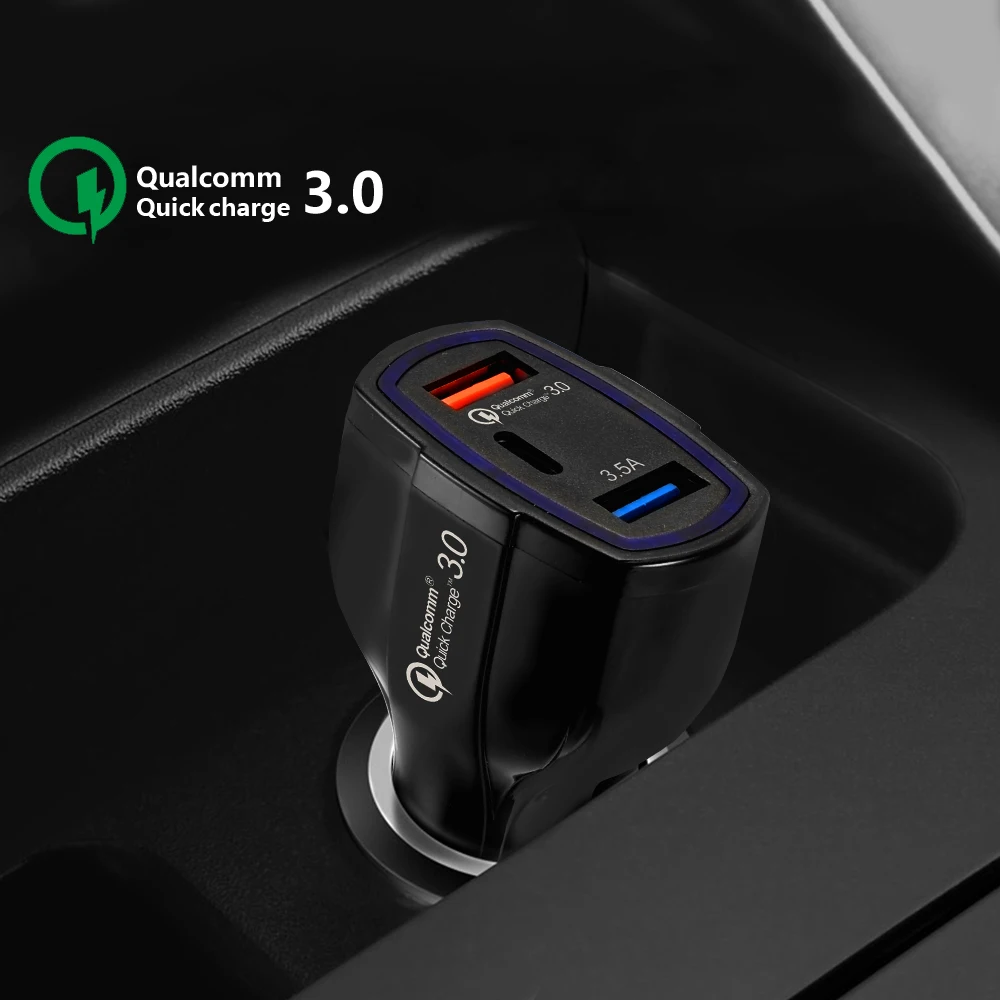 Quick Charge 3.0 Car Charger 5V 3.5A QC3.0 Turbo Fast Charging Car-charger Dual USB Car Mobile Phone Charger For SAMSUNG XIAOMI