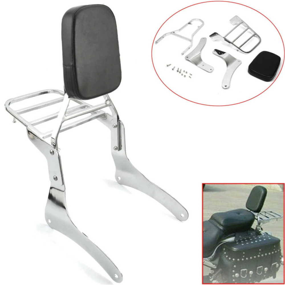 Motorcycle Detachable Passenger Backrest Sissy Bar Rear Luggage Rack Support for Kawasaki Vulcan VN900 Custom Classic 2006-2013