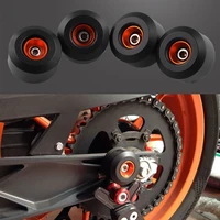 Deslizador de armazón de rueda de horquilla delantera y trasera CNC, Almohadillas protectoras contra choques Roda para KTM DUKE/RC 125, 200, 250, 390, DUKE125, 200, DUKE250, DUKE390