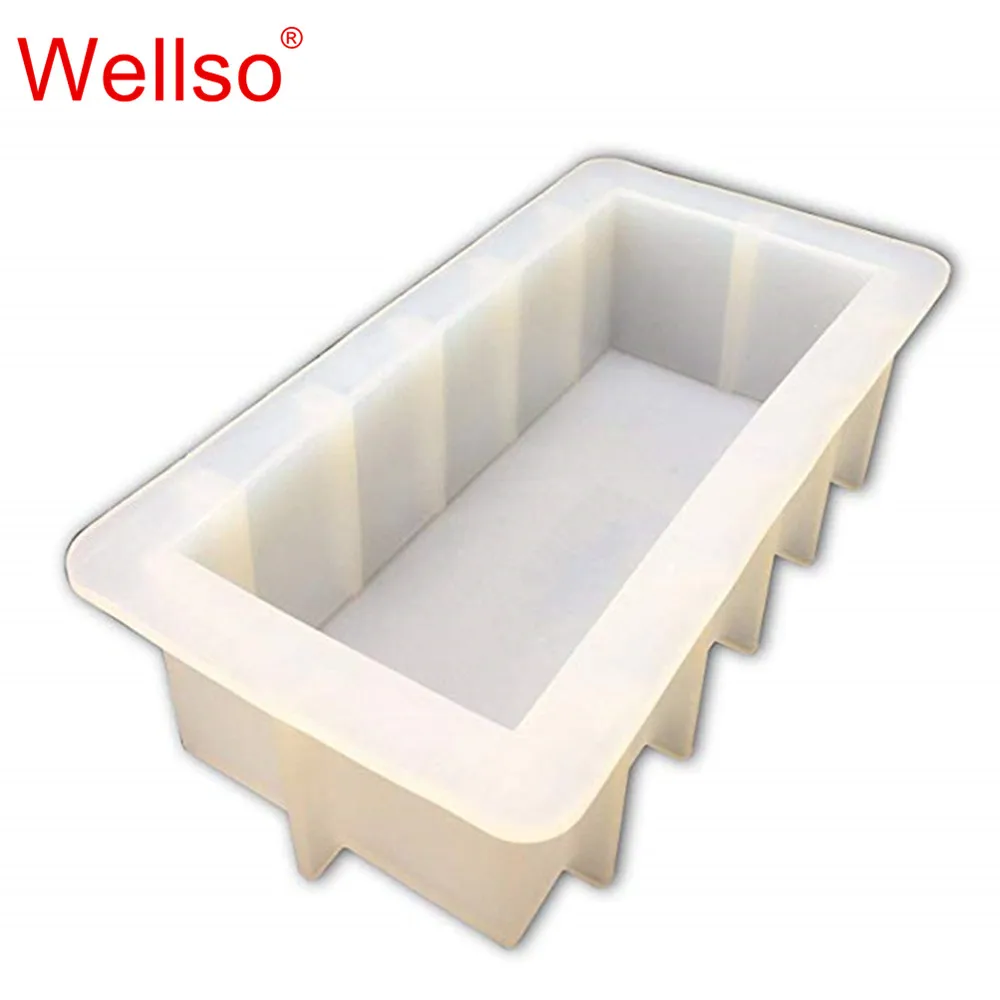 

8" Rectangular Loaf Soap Silicone Mold White Mold 40oz for DIY Soap Making