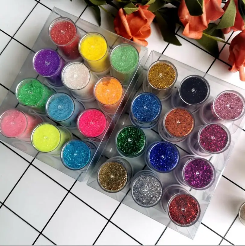 12 farben Pulver Schimmer Glitter 20G für Temporäre Tattoo Diamant Farbe Körper Diy Nagel Dekoration Kunst