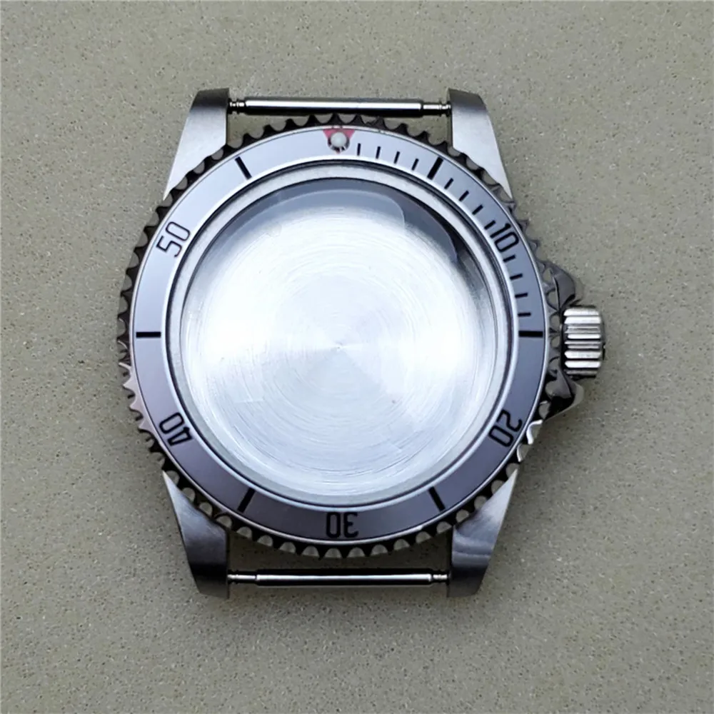 39.5MM Stainless Steel Watch Case for NH35 NH36 Mechanical Movement Replacement Acrylic Cover Mirror Cases