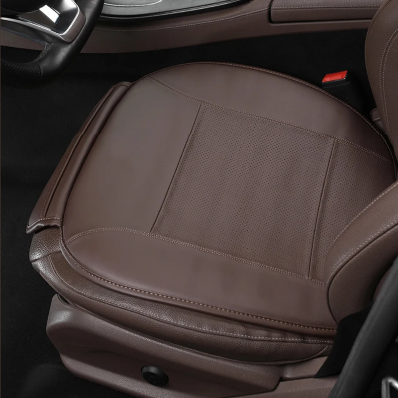 Brand badge Car seat cushion for Mercedes-Benz W204 W205 E W211 W212  Sclass CLA GLC ML GLA Waterproof leather Auto Accessories