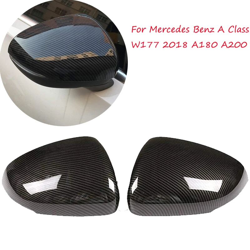 

For Mercedes Benz A Class W177 2018 A180 A200 Car Rearview Mirror Cover Rear View Mirror Cover Decoration Protective Accessories