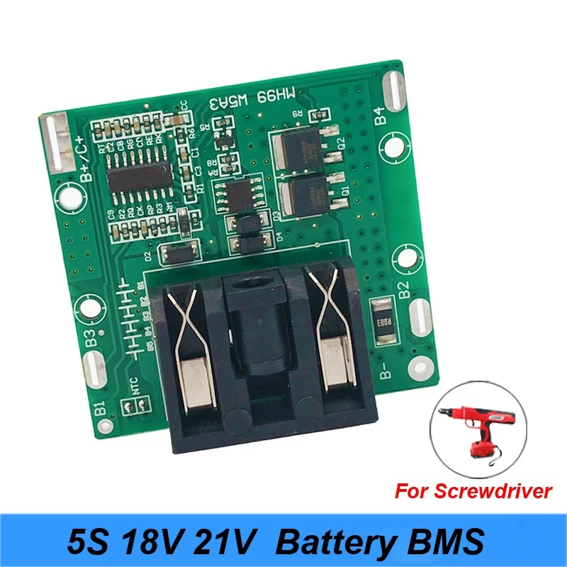 5S 18V 21V 20A Li-Ion Lithium Battery BMS 18650 Battery Screwdriver Shura Charger Protection Board Fit Turmera